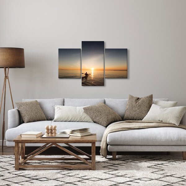 Slika kanuista pri zalasku sunca (90x60 cm)