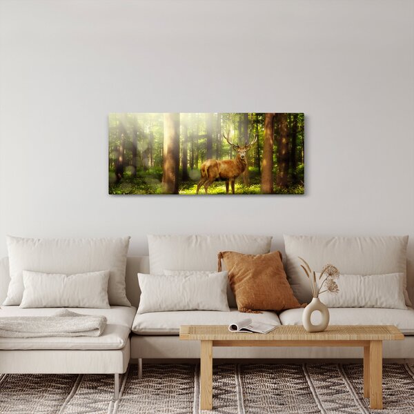 Slika jelena u šumi (120x50 cm)