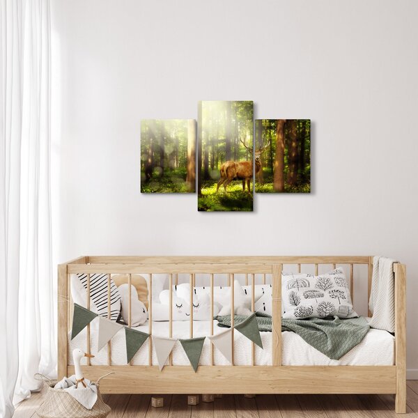 Slika jelena u šumi (90x60 cm)