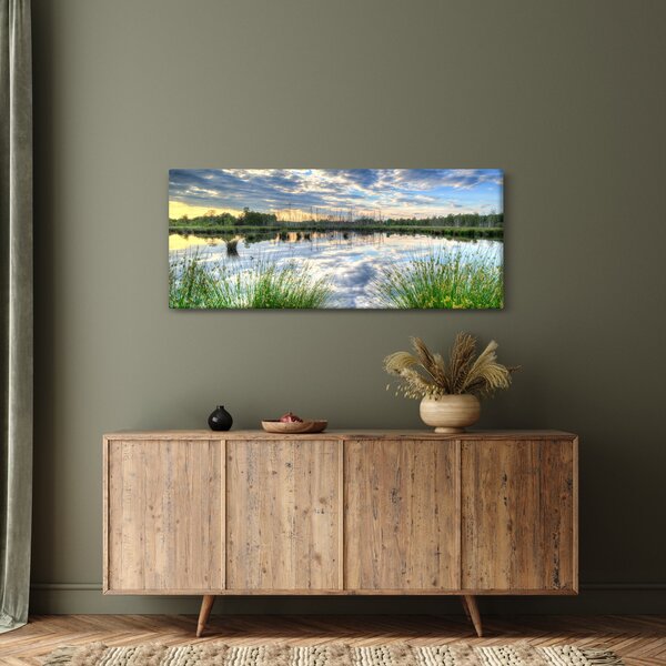 Slika jezera s trskom (120x50 cm)