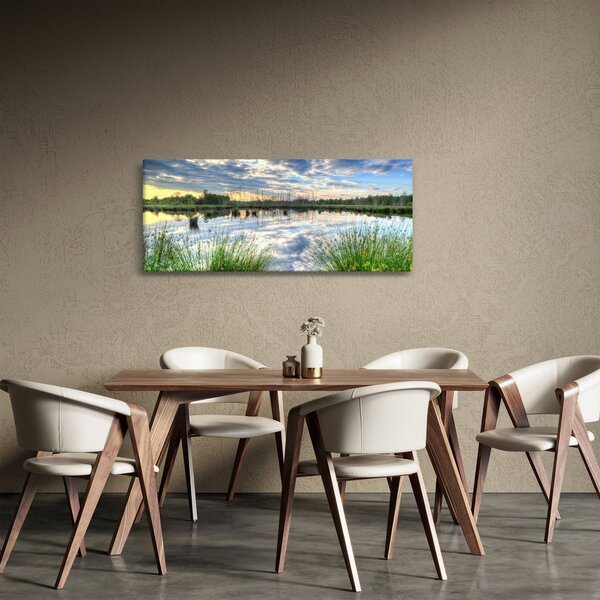 Slika jezera s trskom (120x50 cm)