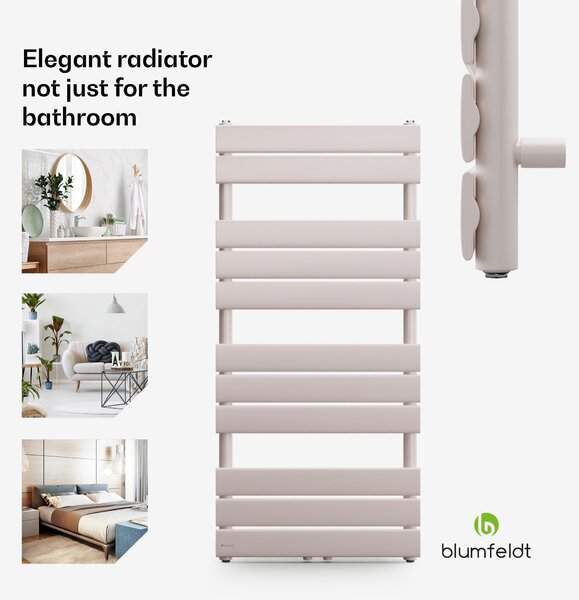 Blumfeldt Fairmont, 50 x 107, radijator, 509 W, topla voda, 4 držača za ručnike, 1/2"