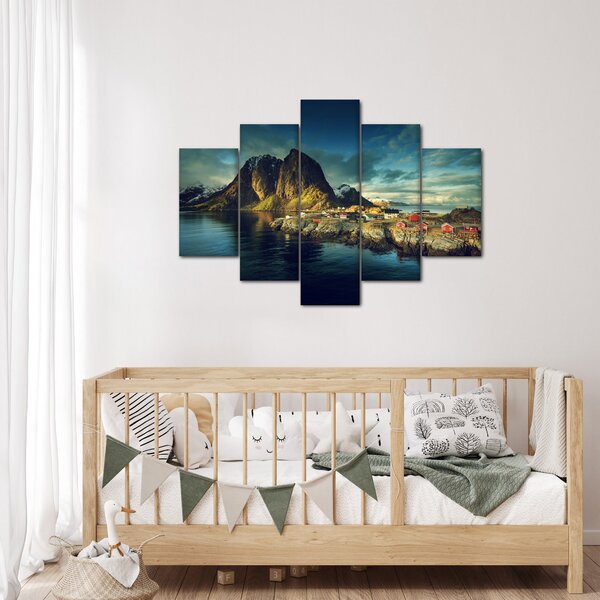 Slika ribarskog sela u Norveškoj (150x105 cm)