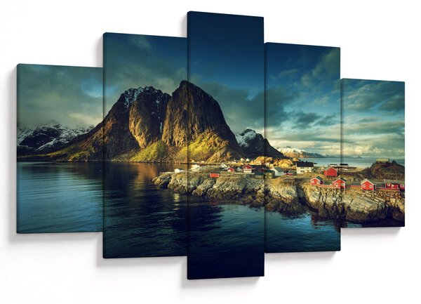 Slika ribarskog sela u Norveškoj (150x105 cm)