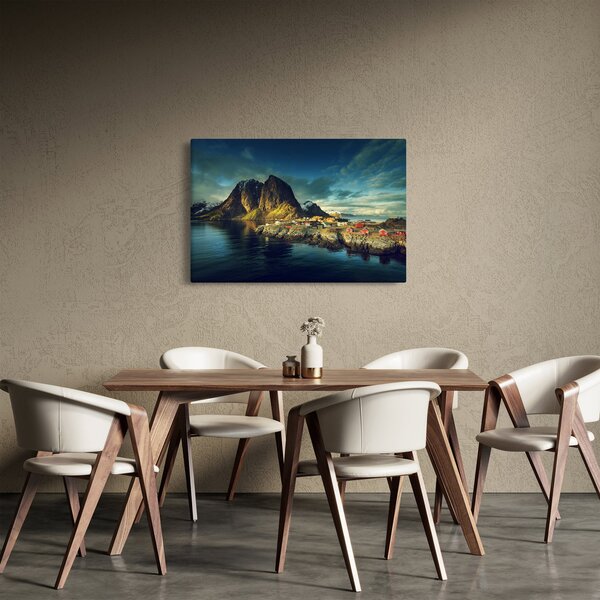 Slika ribarskog sela u Norveškoj (90x60 cm)