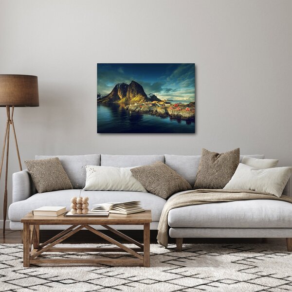 Slika ribarskog sela u Norveškoj (70x50 cm)
