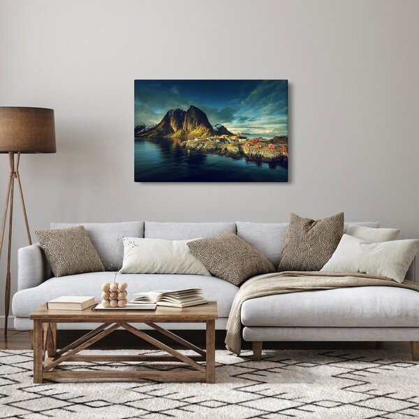 Slika ribarskog sela u Norveškoj (90x60 cm)