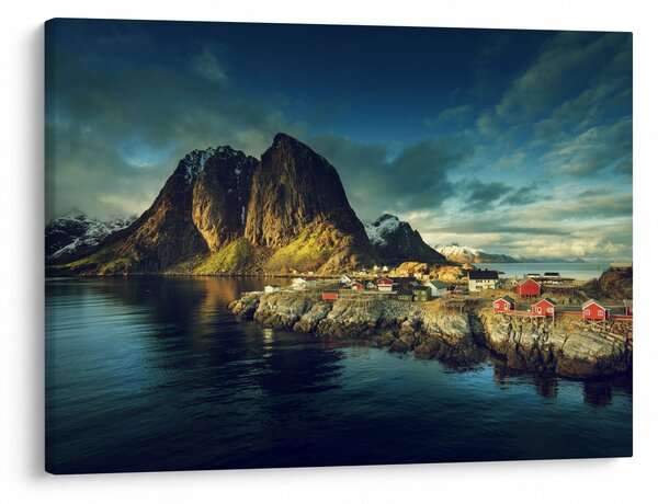 Slika ribarskog sela u Norveškoj (70x50 cm)