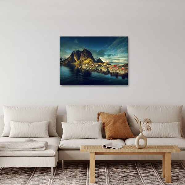 Slika ribarskog sela u Norveškoj (70x50 cm)