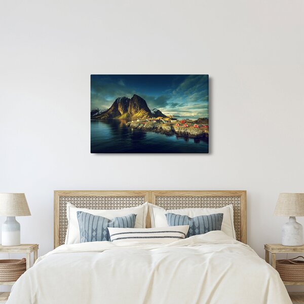 Slika ribarskog sela u Norveškoj (90x60 cm)