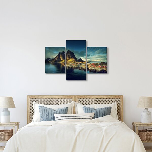Slika ribarskog sela u Norveškoj (90x60 cm)