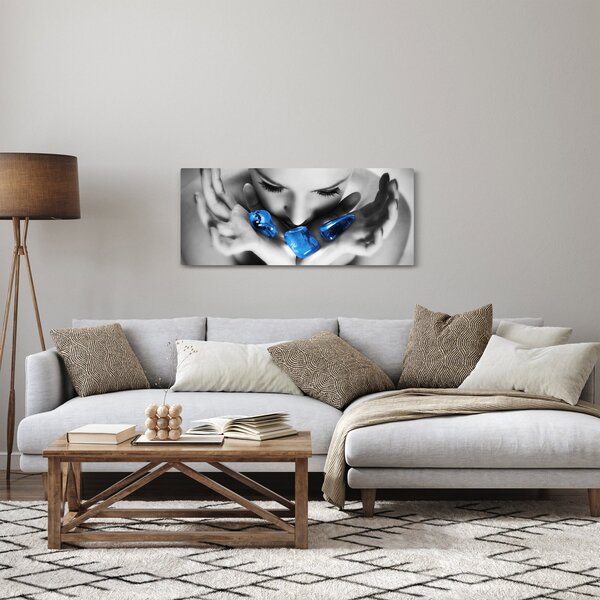 Slika portreta žene s kamenjem (120x50 cm)