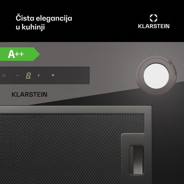 Klarstein Paolo 52 ugradbena napa 52 cm 439 m³/h LED Touch A++
