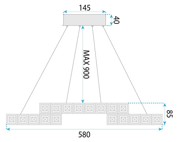 LED svijetiljka APP1556-CP CHROME