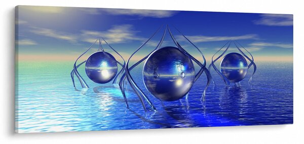Slika apstrakcije - voda (120x50 cm)