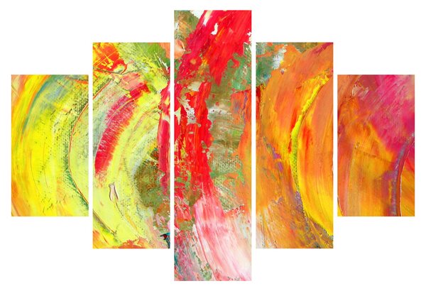 Slika apstrakcije - slikanje (150x105 cm)
