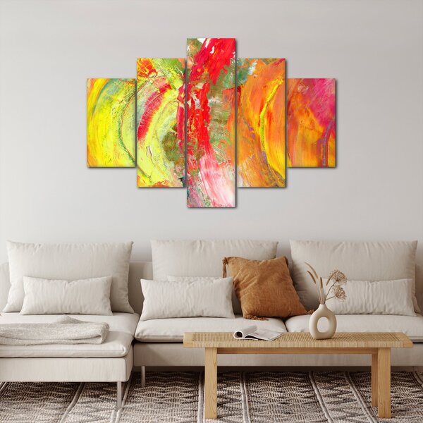 Slika apstrakcije - slikanje (150x105 cm)