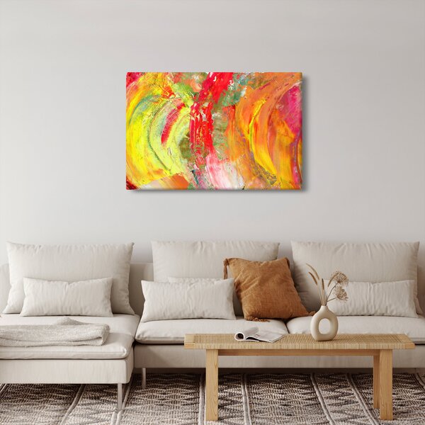 Slika apstrakcije - slikanje (90x60 cm)