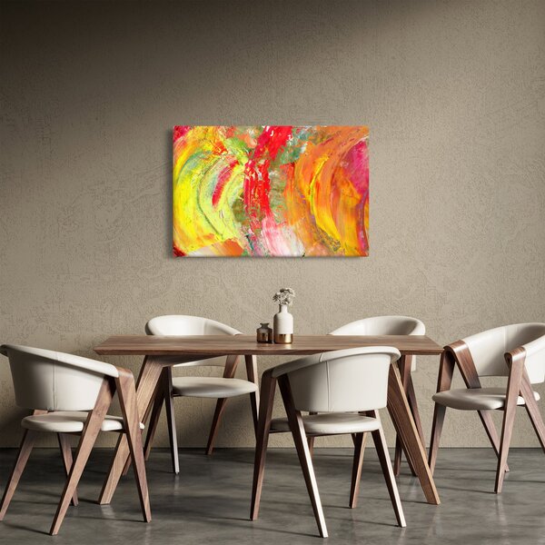Slika apstrakcije - slikanje (90x60 cm)