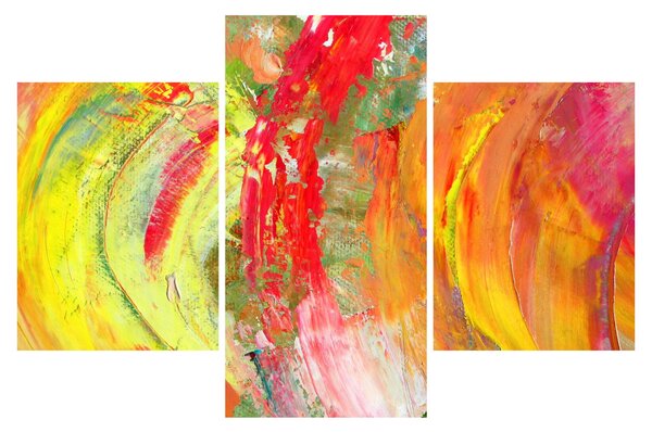Slika apstrakcije - slikanje (90x60 cm)