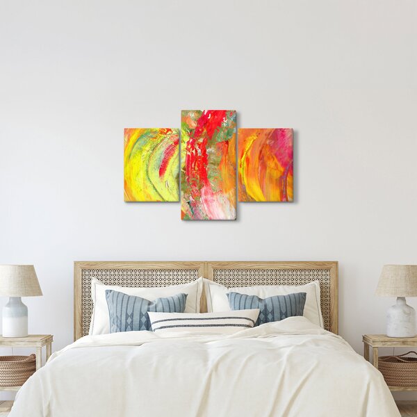 Slika apstrakcije - slikanje (90x60 cm)