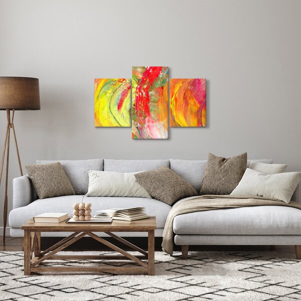 Slika apstrakcije - slikanje (90x60 cm)