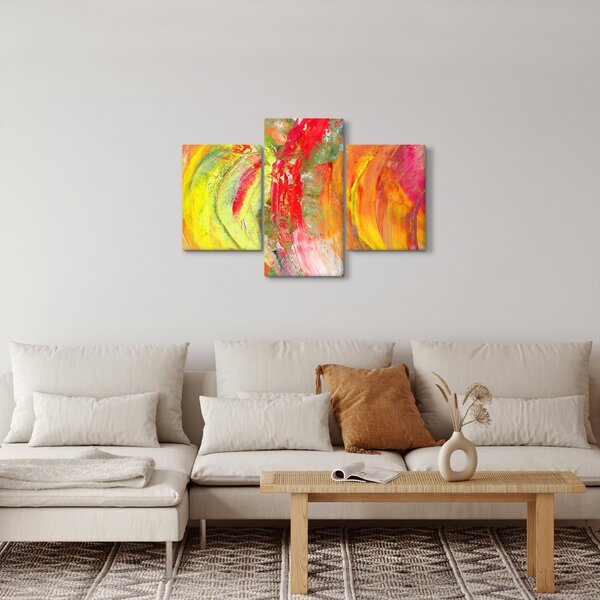 Slika apstrakcije - slikanje (90x60 cm)