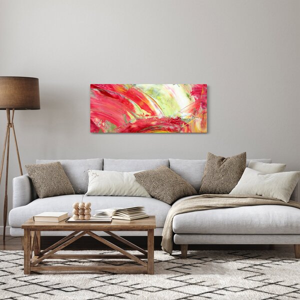 Slika apstrakcije - slikanje (120x50 cm)