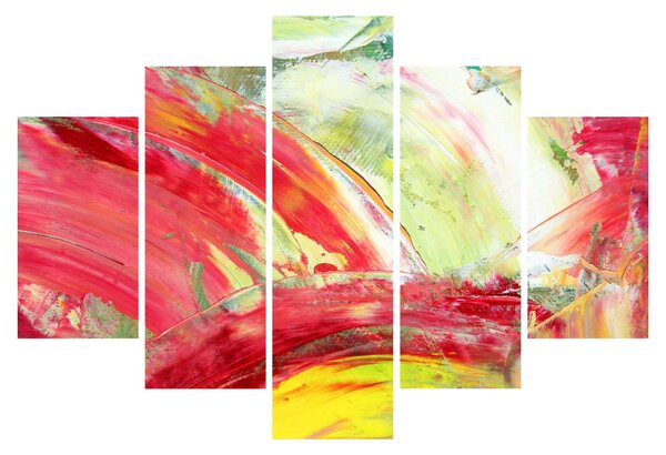 Slika apstrakcije - slikanje (150x105 cm)