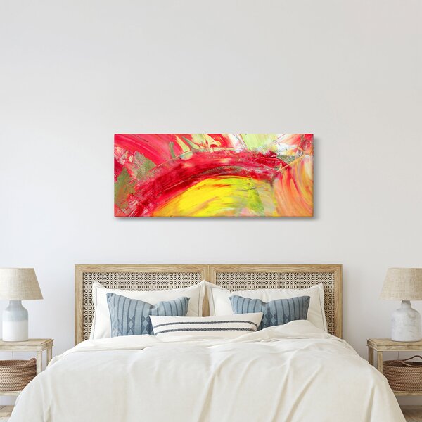 Slika apstrakcije - slikanje (120x50 cm)