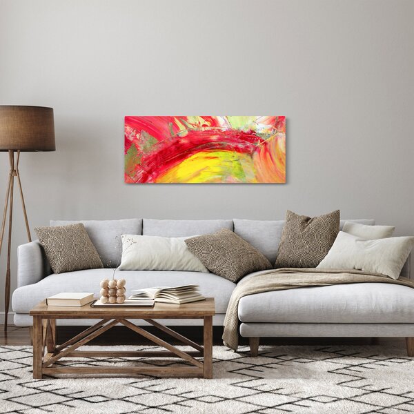 Slika apstrakcije - slikanje (120x50 cm)