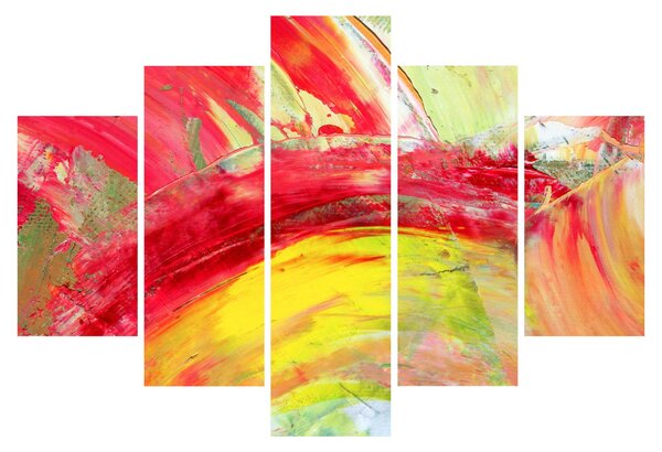Slika apstrakcije - slikanje (150x105 cm)