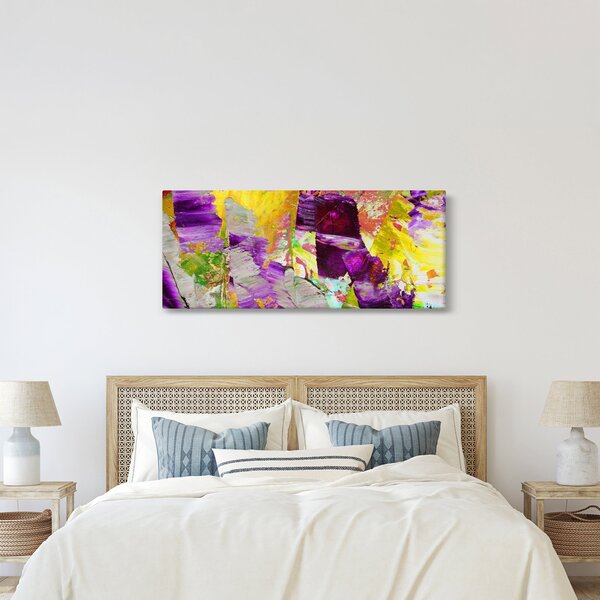 Slika apstrakcije - slikanje (120x50 cm)