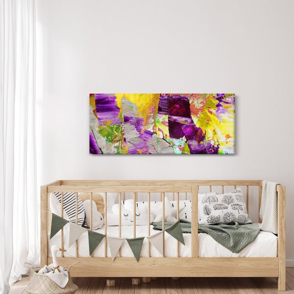 Slika apstrakcije - slikanje (120x50 cm)