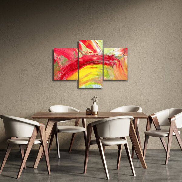 Slika apstrakcije - slikanje (90x60 cm)