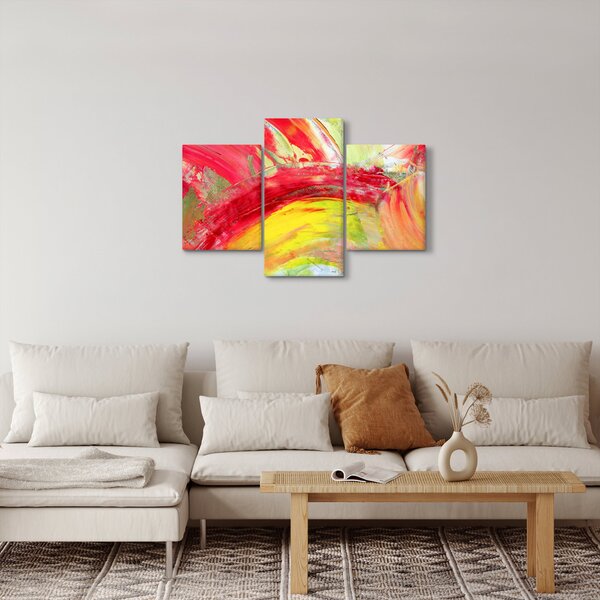 Slika apstrakcije - slikanje (90x60 cm)