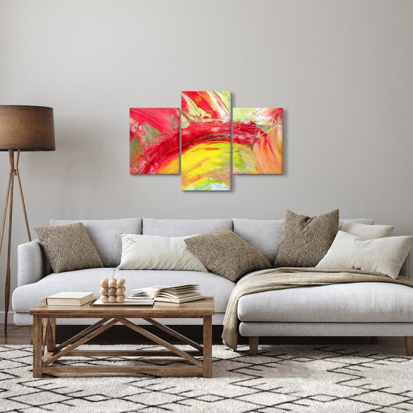 Slika apstrakcije - slikanje (90x60 cm)