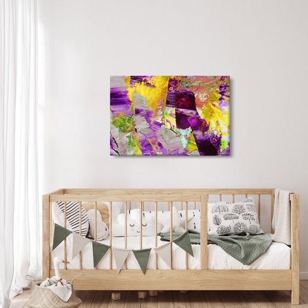 Slika apstrakcije - slikanje (90x60 cm)