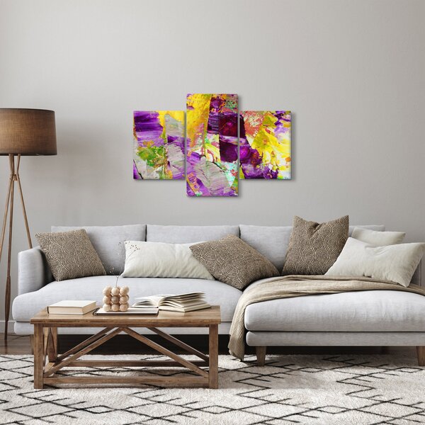 Slika apstrakcije - slikanje (90x60 cm)