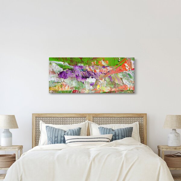 Slika apstrakcije - slikanje (120x50 cm)