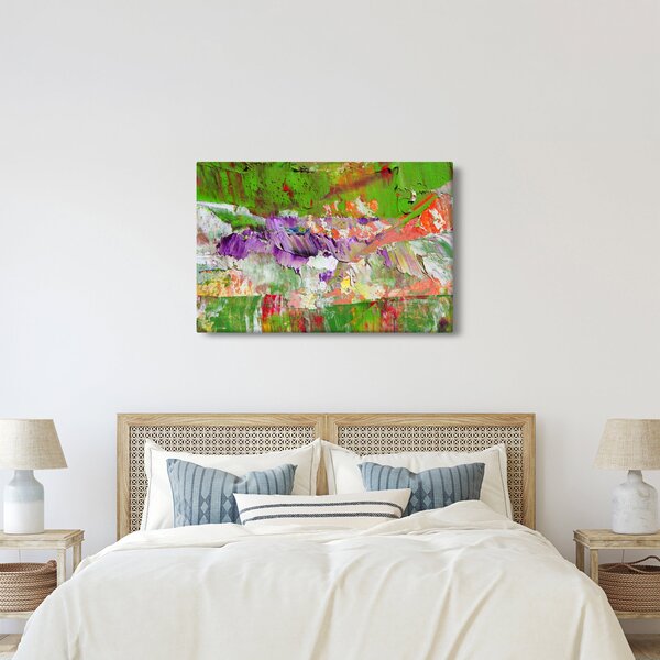 Slika apstrakcije - slikanje (90x60 cm)