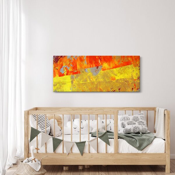 Slika apstrakcije - slikanje (120x50 cm)
