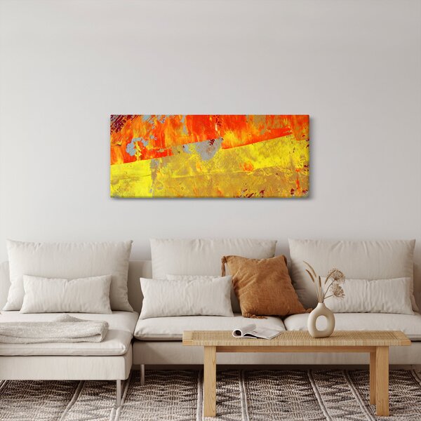 Slika apstrakcije - slikanje (120x50 cm)