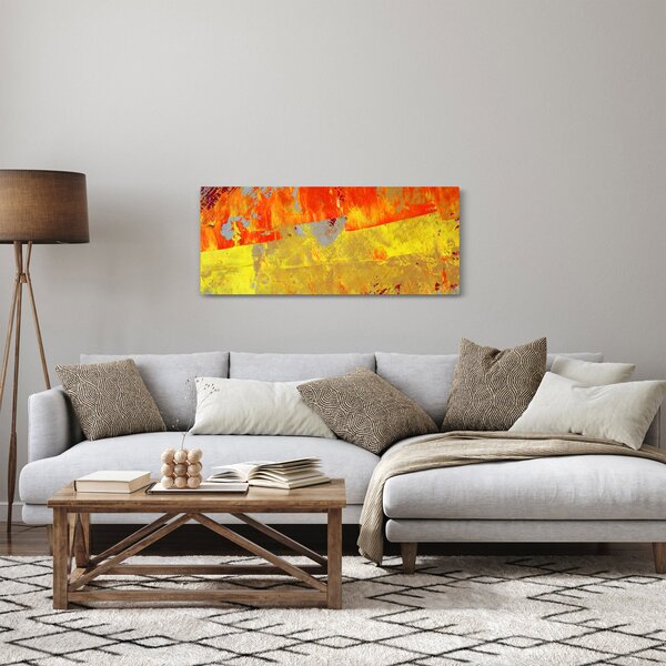 Slika apstrakcije - slikanje (120x50 cm)