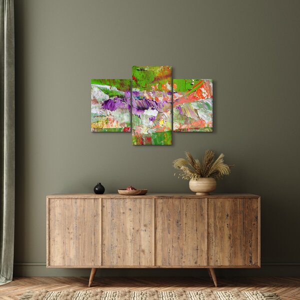 Slika apstrakcije - slikanje (90x60 cm)