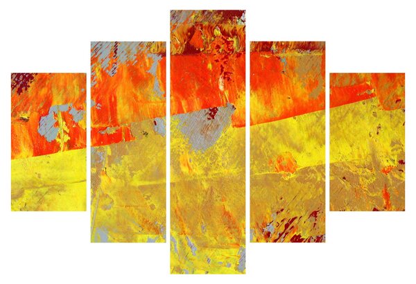 Slika apstrakcije - slikanje (150x105 cm)