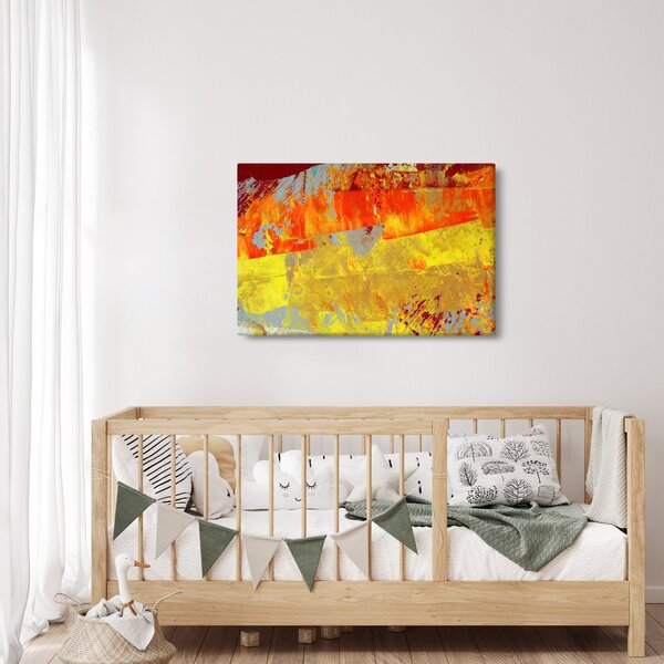 Slika apstrakcije - slikanje (90x60 cm)