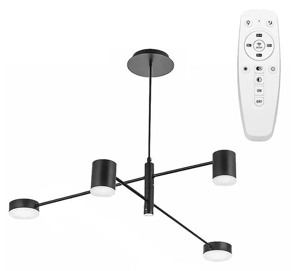 Stropna moderna svjetiljka 4-kraka APP596-4C +REMOTE