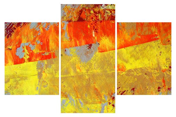 Slika apstrakcije - slikanje (90x60 cm)