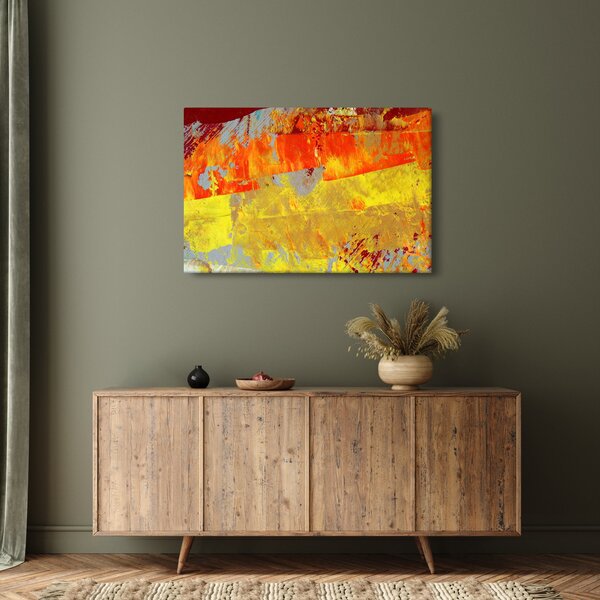 Slika apstrakcije - slikanje (90x60 cm)